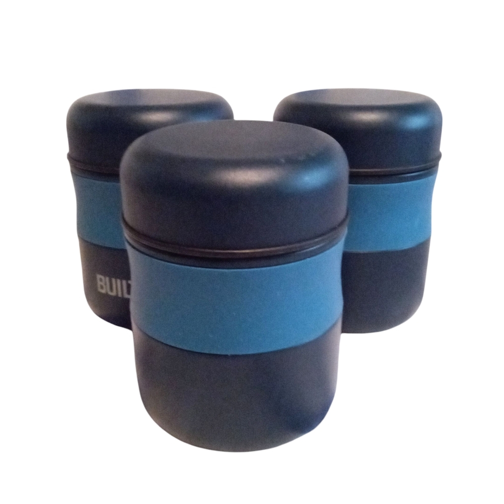 Built 10oz Insulted Vacuum Jar Blue Back To School Work Set Of 3